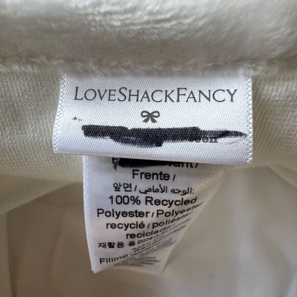 Pottery Barn x LoveShackFancy Sweet Bows Fur Pillow Standard Sham White Bow NWOT - Picture 6 of 6
